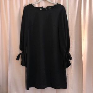 Mossimo Black dress with tie back/sleeves. medium